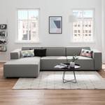 Ecksofa KINX mit Longchair Webstoff - Webstoff Osta: Graubraun - Breite: 294 cm - Longchair davorstehend links - Keine Funktion