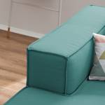 Ecksofa KINX mit Longchair Webstoff - Webstoff Osta: Petrol - Breite: 294 cm - Longchair davorstehend links - Keine Funktion