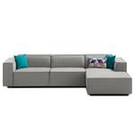 Ecksofa KINX mit Longchair Webstoff - Webstoff Osta: Graubraun - Breite: 294 cm - Longchair davorstehend rechts - Keine Funktion