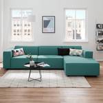 Ecksofa KINX mit Longchair Webstoff - Webstoff Osta: Petrol - Breite: 294 cm - Longchair davorstehend rechts - Keine Funktion