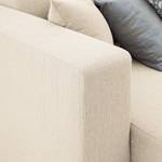 Ecksofa KiYDOO relax Webstoff Creme - Longchair davorstehend links