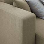 Hoekbank KiYDOO relax geweven stof - Taupe - Longchair vooraanzicht links