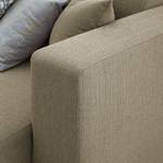 Hoekbank KiYDOO relax geweven stof - Taupe - Longchair vooraanzicht rechts