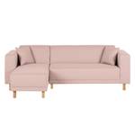 Hoekbank KiYDOO relax geweven stof - Mauve - Longchair vooraanzicht links