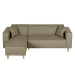 Ecksofa KiYDOO relax Webstoff Taupe - Longchair davorstehend links