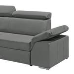 Ecksofa Korinda (mit Relaxfunktion / beidseitig montierbar) - Microvelour - Grau