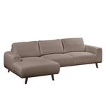 Ecksofa Lauris Strukturstoff - Cubanit - Longchair davorstehend links