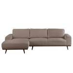 Ecksofa Lauris Strukturstoff - Cubanit - Longchair davorstehend links