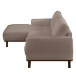 Ecksofa Lauris Strukturstoff - Cubanit - Longchair davorstehend links