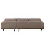 Ecksofa Lauris Strukturstoff - Cubanit - Longchair davorstehend rechts