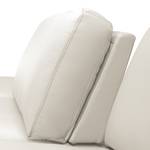 Canapé d'angle Levy Imitation cuir Méridienne longue à droite (vue de face) - Blanc - Sans appui-tête