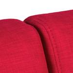 Ecksofa Lilly (mit Schlaffunktion) Webstoff Rot - Longchair davorstehend rechts