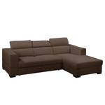 Ecksofa Lipley (mit Schlaffunktion) Webs Braun - Textil - 259 x 99 x 167 cm