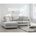 Ecksofa Loen Baumwollstoff Longchair/Ottomane davorstehend links - Hellgrau