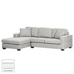 Ecksofa Loen Baumwollstoff Longchair/Ottomane davorstehend links - Hellgrau