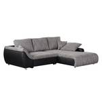 Ecksofa Mable mit Schlaffunktion - Kunstleder / Webstoff - Longchair davorstehend rechts