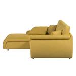 Ecksofa Mable mit Schlaffunktion - Microfaser Safran - Longchair davorstehend links