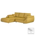 Ecksofa Mable mit Schlaffunktion - Microfaser Safran - Longchair davorstehend links