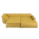 Ecksofa Mable mit Schlaffunktion - Microfaser Safran - Longchair davorstehend rechts