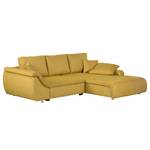 Ecksofa Mable mit Schlaffunktion - Microfaser Safran - Longchair davorstehend rechts