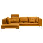 Ecksofa Madison I Echtleder Echtleder Neka: Cognac - Breite: 255 cm - Ottomane davorstehend links