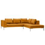 Ecksofa Madison I Echtleder Echtleder Neka: Cognac - Breite: 255 cm - Ottomane davorstehend rechts