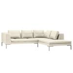 Ecksofa Madison I Echtleder Echtleder Neka: Creme - Breite: 255 cm - Ottomane davorstehend rechts