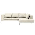 Ecksofa Madison I Echtleder Echtleder Neka: Creme - Breite: 255 cm - Ottomane davorstehend rechts