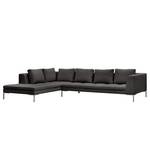 Ecksofa Madison I Webstoff Webstoff Anda II: Anthrazit - Breite: 319 cm - Ottomane davorstehend links