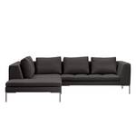 Ecksofa Madison I Webstoff Webstoff Anda II: Anthrazit - Breite: 255 cm - Ottomane davorstehend links