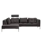 Ecksofa Madison I Webstoff Webstoff Anda II: Anthrazit - Breite: 255 cm - Ottomane davorstehend links