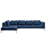 Ecksofa Madison I Webstoff Webstoff Anda II: Blau - Breite: 319 cm - Ottomane davorstehend links