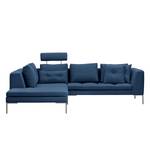 Ecksofa Madison I Webstoff Webstoff Anda II: Blau - Breite: 255 cm - Ottomane davorstehend links