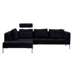 Ecksofa Madison I Webstoff Webstoff Saia: Anthrazit - Breite: 255 cm - Ottomane davorstehend links