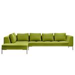 Ecksofa Madison I Webstoff Webstoff Anda II: Grün - Breite: 319 cm - Ottomane davorstehend links