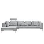 Ecksofa Madison I Webstoff Webstoff Anda II: Silber - Breite: 319 cm - Ottomane davorstehend links