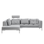 Ecksofa Madison I Webstoff Webstoff Anda II: Silber - Breite: 255 cm - Ottomane davorstehend links