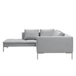 Ecksofa Madison I Webstoff Webstoff Anda II: Silber - Breite: 255 cm - Ottomane davorstehend links