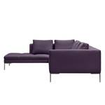 Ecksofa Madison I Webstoff Webstoff Anda II: Violett - Breite: 319 cm - Ottomane davorstehend links