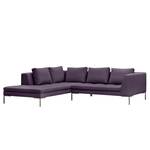 Ecksofa Madison I Webstoff Webstoff Anda II: Violett - Breite: 255 cm - Ottomane davorstehend links