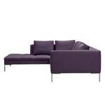 Ecksofa Madison I Webstoff Webstoff Anda II: Violett - Breite: 255 cm - Ottomane davorstehend links