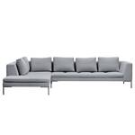 Ecksofa Madison I Webstoff Webstoff Saia: Hellgrau - Breite: 319 cm - Ottomane davorstehend links