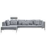 Ecksofa Madison I Webstoff Webstoff Saia: Hellgrau - Breite: 319 cm - Ottomane davorstehend links