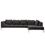 Ecksofa Madison I Webstoff Webstoff Anda II: Anthrazit - Breite: 319 cm - Ottomane davorstehend rechts