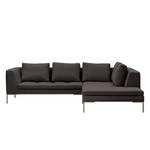 Ecksofa Madison I Webstoff Webstoff Anda II: Anthrazit - Breite: 255 cm - Ottomane davorstehend rechts