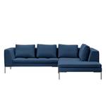 Ecksofa Madison I Webstoff Webstoff Anda II: Blau - Breite: 255 cm - Ottomane davorstehend rechts