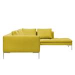 Ecksofa Madison I Webstoff Webstoff Milan: Gelb - Breite: 319 cm - Ottomane davorstehend rechts