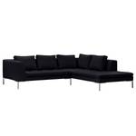 Ecksofa Madison I Webstoff Webstoff Saia: Anthrazit - Breite: 255 cm - Ottomane davorstehend rechts