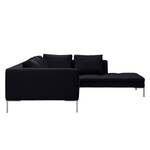 Ecksofa Madison I Webstoff Webstoff Saia: Anthrazit - Breite: 255 cm - Ottomane davorstehend rechts