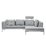 Ecksofa Madison I Webstoff Webstoff Anda II: Silber - Breite: 255 cm - Ottomane davorstehend rechts